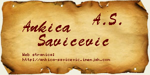 Ankica Savićević vizit kartica